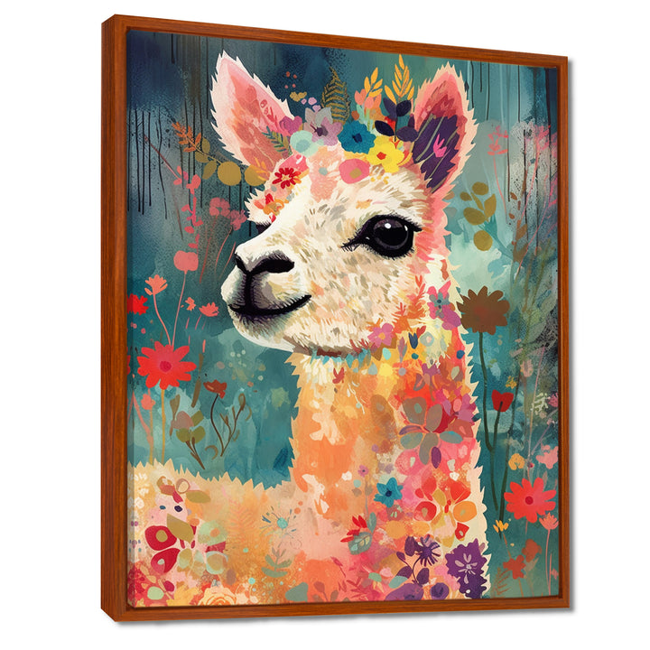 Smiling Flower Alpaca - Alpaca Wall Decor