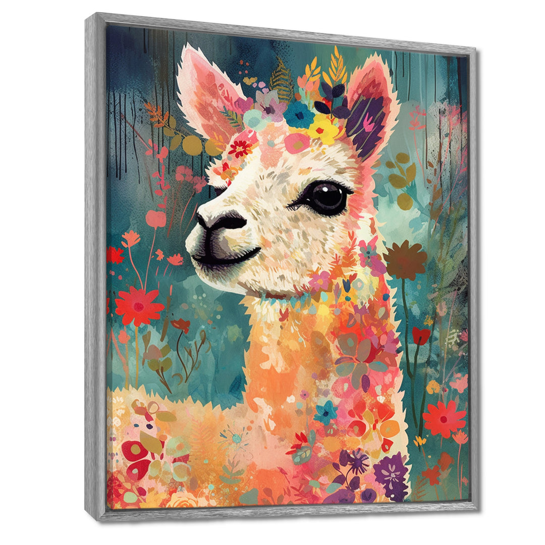 Smiling Flower Alpaca - Alpaca Wall Decor