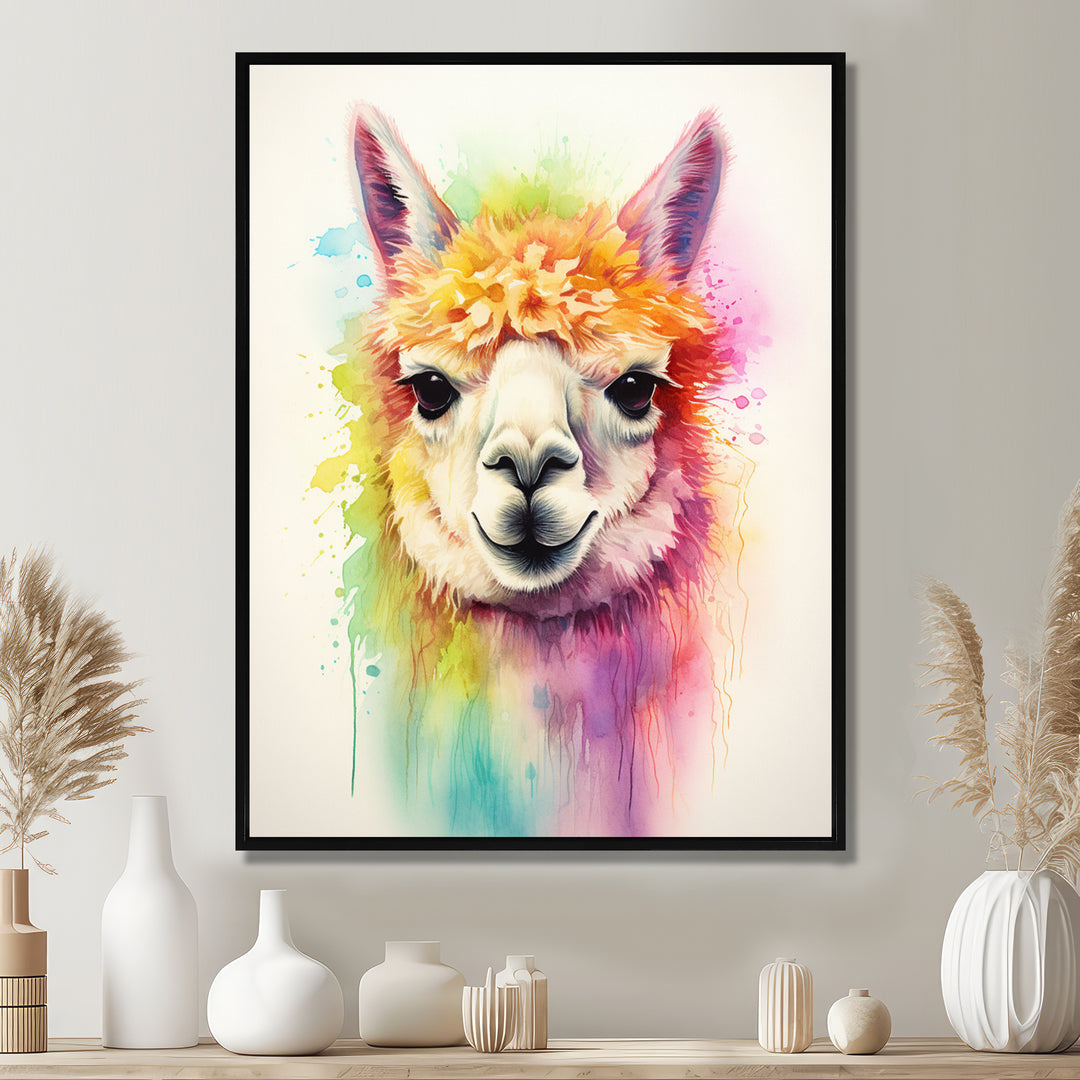 Cool Alpaca Portrait - Alpaca Wall Decor