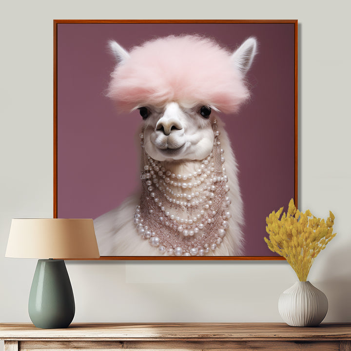 Fancy Glam Alpaca - Alpaca Wall Art Prints