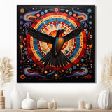 Majestic Black Eagle Ethnic Seal - Multi-Color Eagle Wall Art