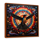 Majestic Black Eagle Ethnic Seal - Multi-Color Eagle Wall Art