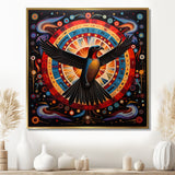 Majestic Black Eagle Ethnic Seal - Multi-Color Eagle Wall Art