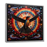 Majestic Black Eagle Ethnic Seal - Multi-Color Eagle Wall Art
