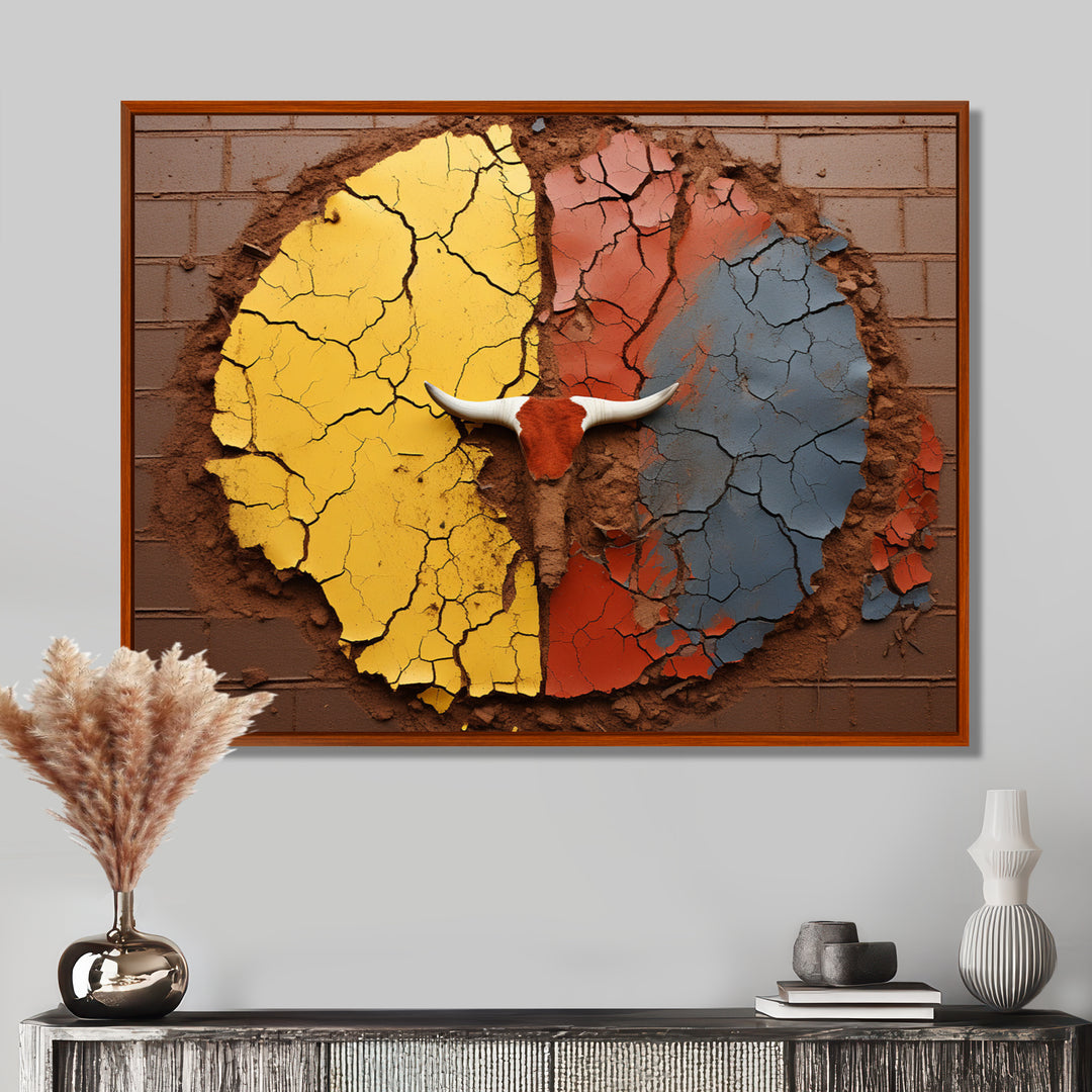 Tribe Of The Wild Bison - Bison Living Room Wall Art
