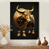 Bullish Momentum Bitcoin Bull - Bull Canvas Wall Art