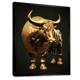 Bullish Momentum Bitcoin Bull - Bull Canvas Wall Art