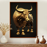 Bullish Momentum Bitcoin Bull - Bull Canvas Wall Art