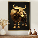 Bullish Momentum Bitcoin Bull - Bull Canvas Wall Art