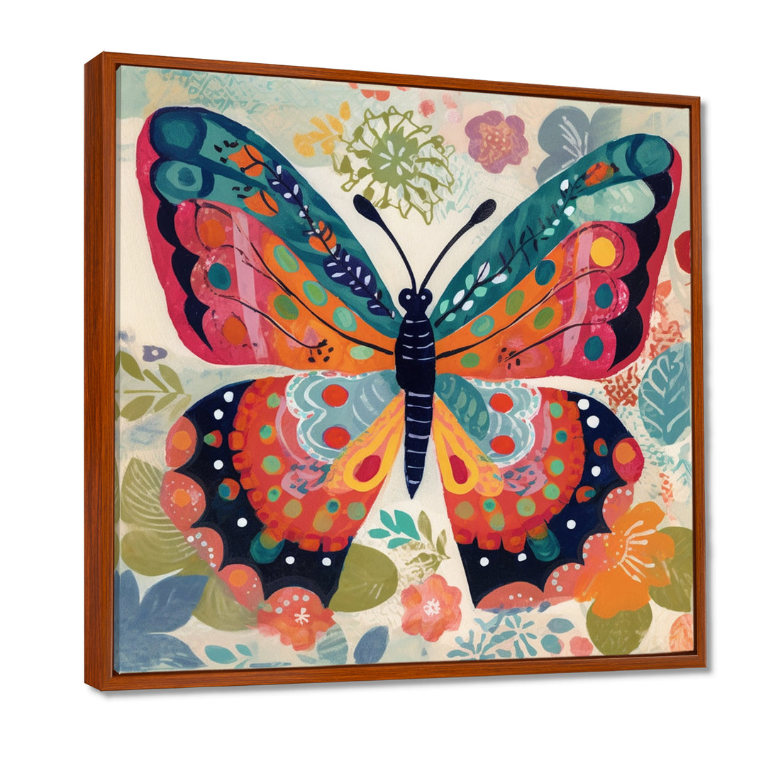 Boho Butterfly Wings of Spring - Multi-Color Butterfly Wall Art