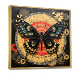 Monarch Collage On Glam Gold Seal - Butterfly Home Decor Art