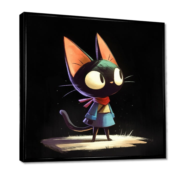 Little Cute Lady Black Cat - Cat Wall Decor