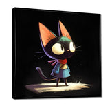 Little Cute Lady Black Cat - Cat Wall Decor