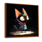 Little Cute Lady Black Cat - Cat Wall Decor