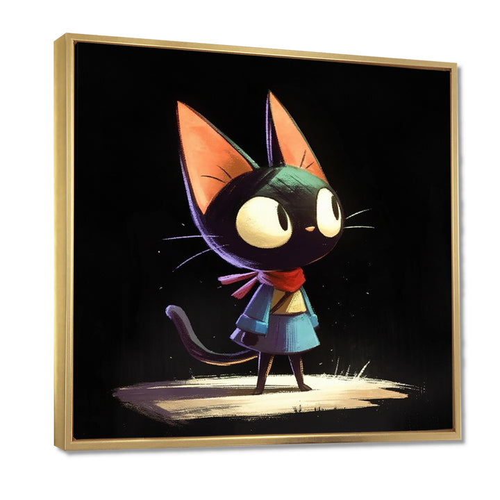 Little Cute Lady Black Cat - Cat Wall Decor