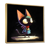 Little Cute Lady Black Cat - Cat Wall Decor