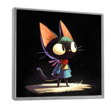 Little Cute Lady Black Cat - Cat Wall Decor