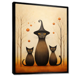 Family Of Wizard Cats - Cat Large Canvas Wall Art