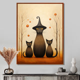 Family Of Wizard Cats - Cat Large Canvas Wall Art