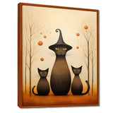 Family Of Wizard Cats - Cat Large Canvas Wall Art