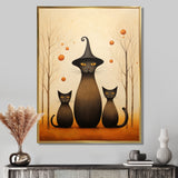 Family Of Wizard Cats - Cat Large Canvas Wall Art