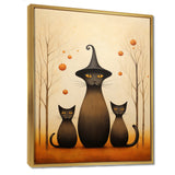 Family Of Wizard Cats - Cat Large Canvas Wall Art