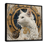 Collage Majestic White Cat - Cat Bedroom Wall Art