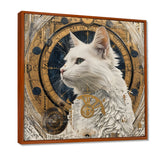 Collage Majestic White Cat - Cat Bedroom Wall Art