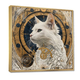 Collage Majestic White Cat - Cat Bedroom Wall Art