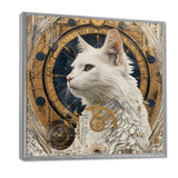Collage Majestic White Cat - Cat Bedroom Wall Art