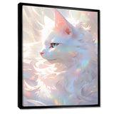 Luminous Feline Iridescent White Cat - Cat Wall Art Prints