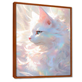 Luminous Feline Iridescent White Cat - Cat Wall Art Prints