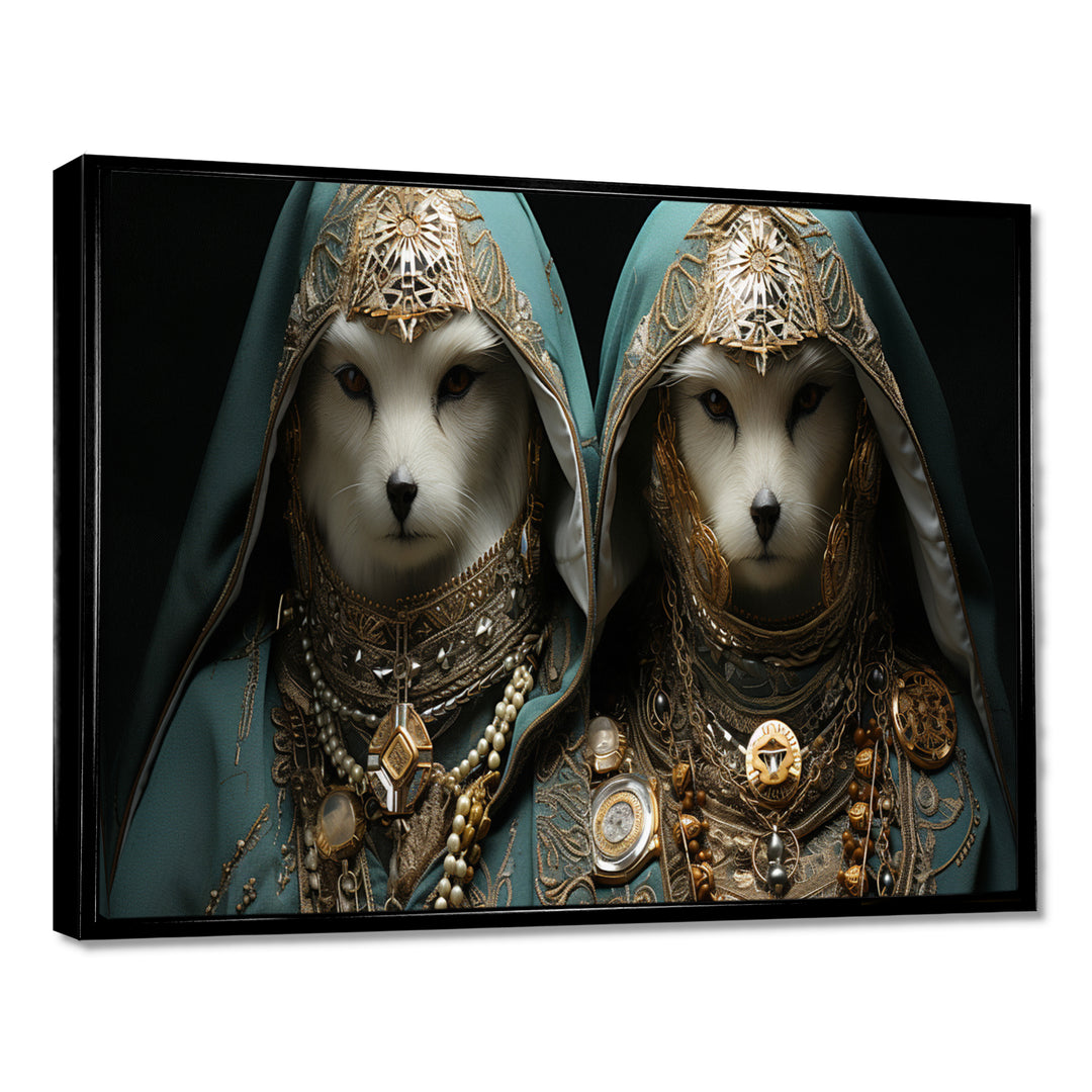 Majestic Royal White Cats - Cat Fashion Wall Art Prints