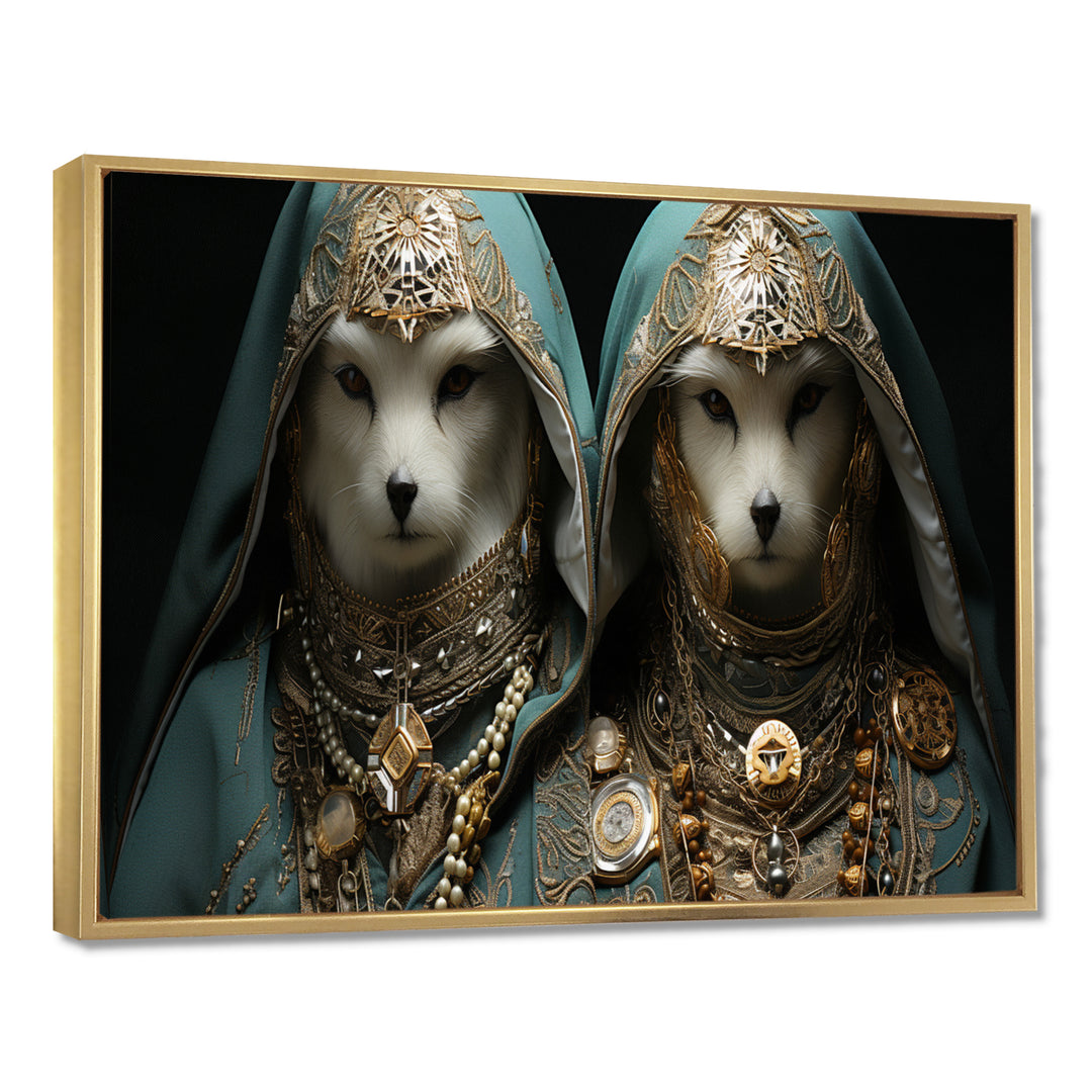 Majestic Royal White Cats - Cat Fashion Wall Art Prints