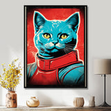 Pop Culture Retro Cat - Cat Living Room Wall Art