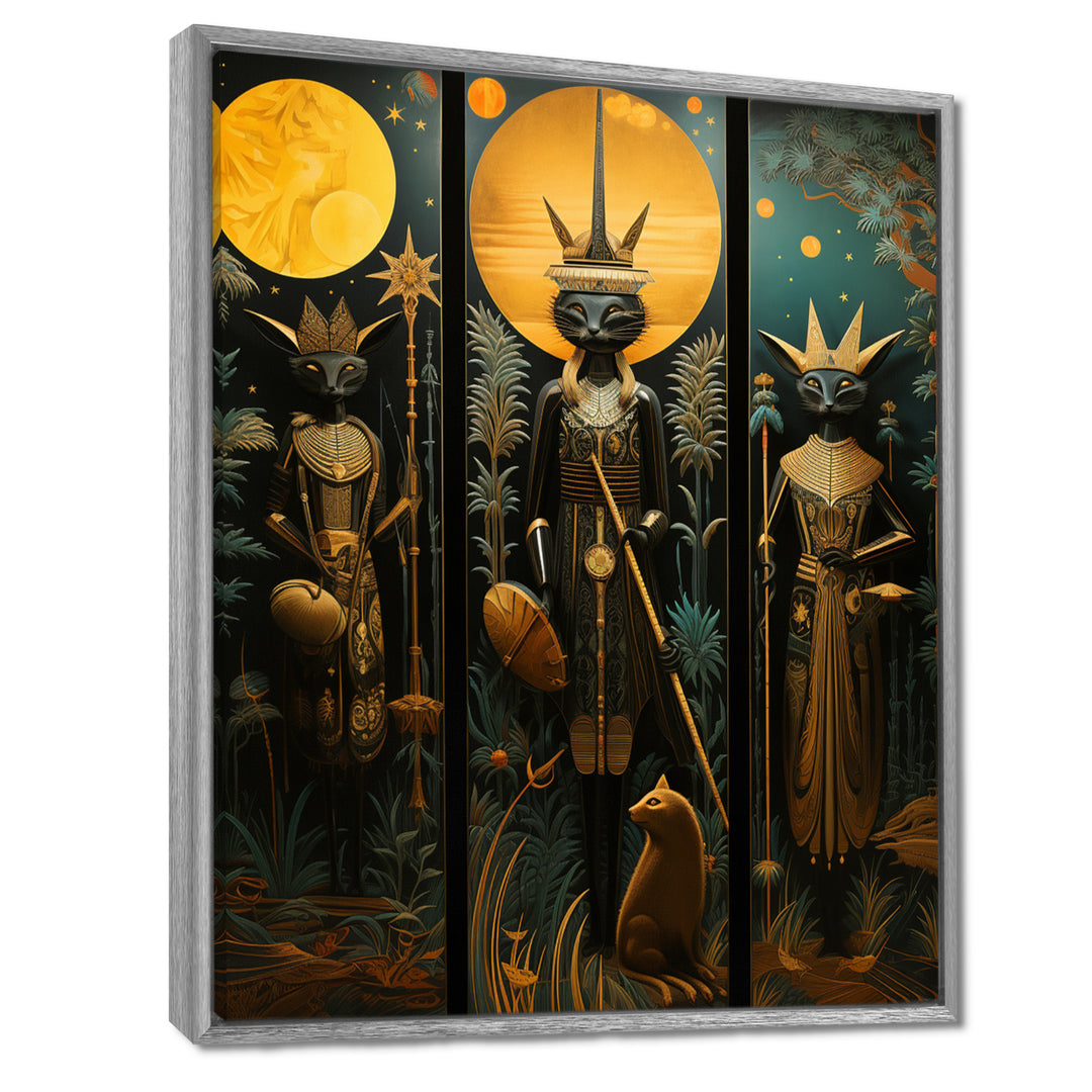 Ritual Cat Ceremony - Cat Canvas Wall Art