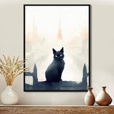 Urban Black Cat - Black Cat Wall Art