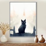 Urban Black Cat - Black Cat Wall Art