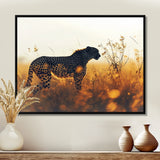 Majestic Cheetah On The Sunset Prairie - Cheetah Home Decor Art