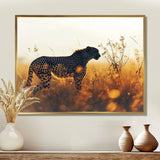 Majestic Cheetah On The Sunset Prairie - Cheetah Home Decor Art