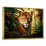 Cougar In The Jungle - Leopard Living Room Wall Art