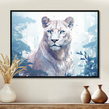 Majestic Cougar In The Jungle Faded Morning Light - Cheetah Canvas Wall Art