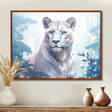 Majestic Cougar In The Jungle Faded Morning Light - Cheetah Canvas Wall Art