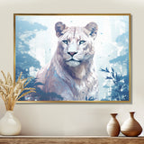 Majestic Cougar In The Jungle Faded Morning Light - Cheetah Canvas Wall Art
