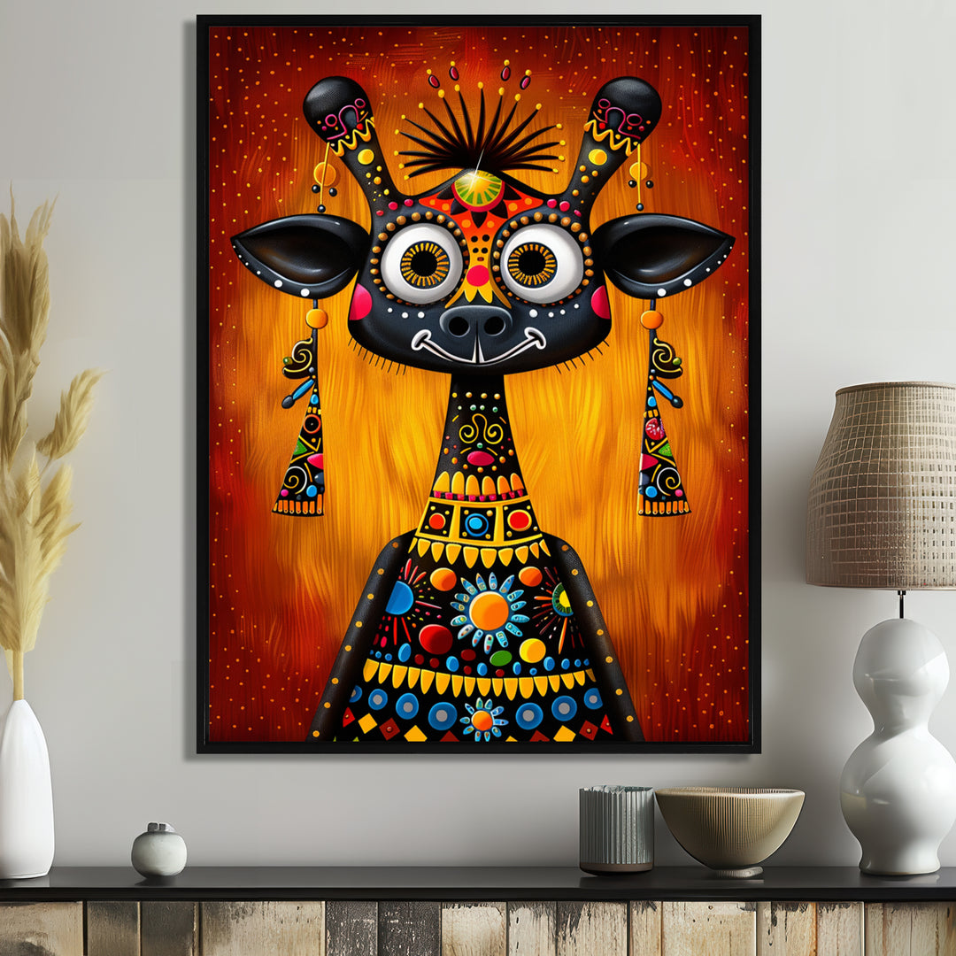 Carnivalesque Cow Colorful Boho - Cow Wall Decor