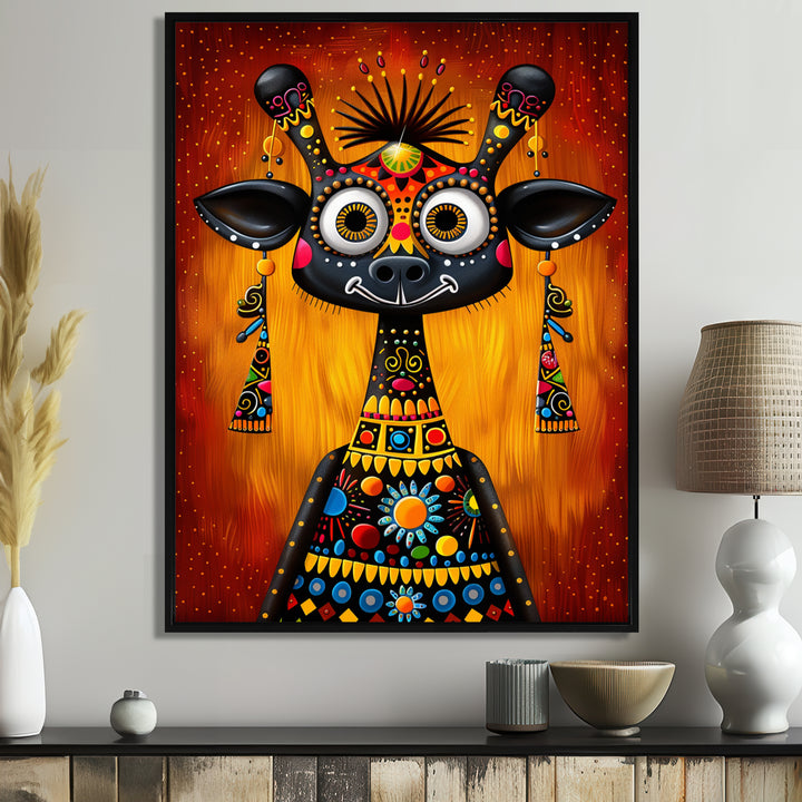 Carnivalesque Cow Colorful Boho - Cow Wall Decor