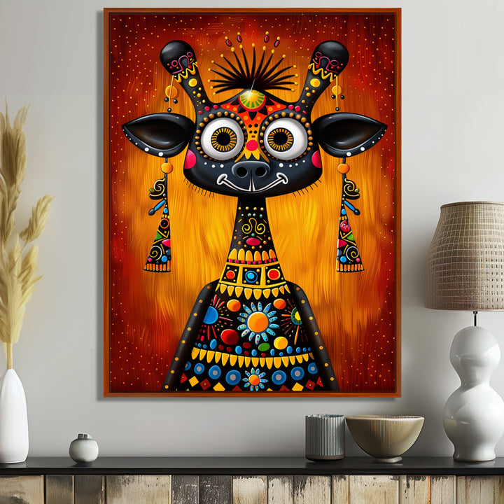 Carnivalesque Cow Colorful Boho - Cow Wall Decor