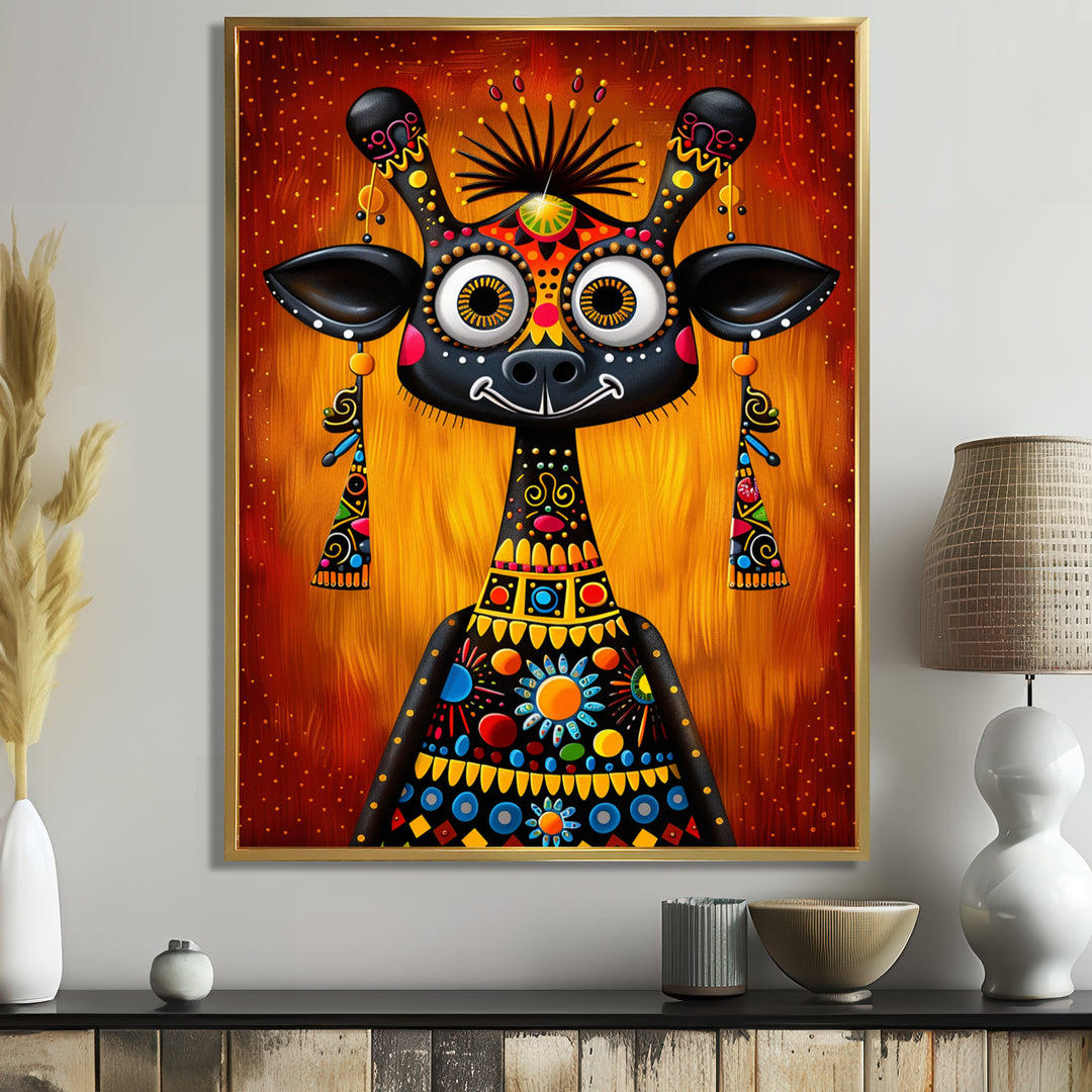 Carnivalesque Cow Colorful Boho - Cow Wall Decor
