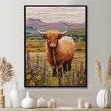 Highland Cow Embroidery - Cow Wall Decor