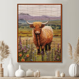 Highland Cow Embroidery - Cow Wall Decor